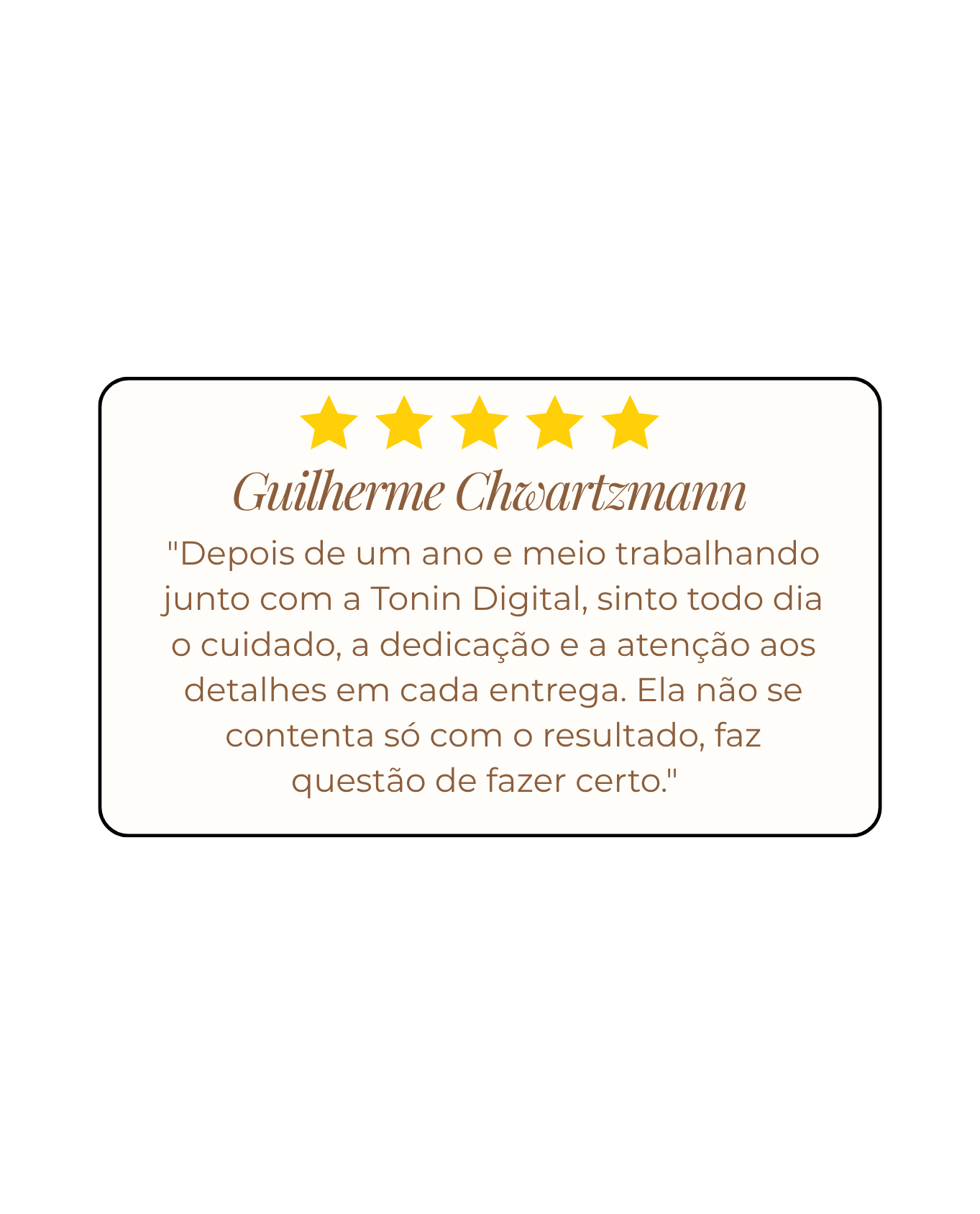 Depoimento de cliente Tonin Digital