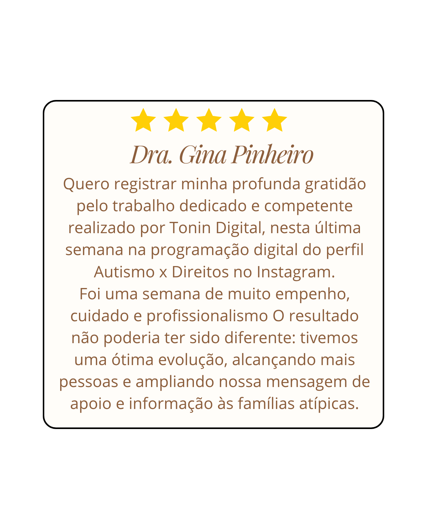 Depoimento de cliente Tonin Digital